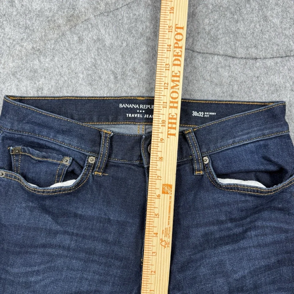 Banana Republic Traveler Slim Jeans Men's 30x32 (Fits 30x30) Blue Stretch Denim